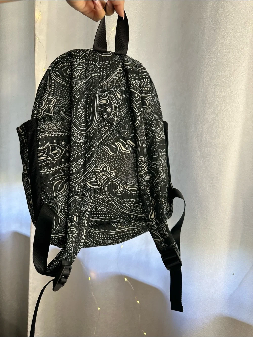 Vera Bradley Black and White Paisley Backpack